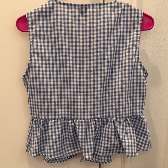 SHEIN Blue and White Gingham Top - Picture 2 of 2